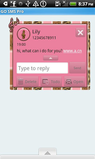 GO SMS THEME LeopardNotes1