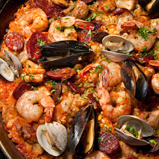 Grilled Paella Mixta (Paella with Seafood and Meat) Recipe