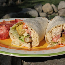 Warm Chicken Caesar Wraps