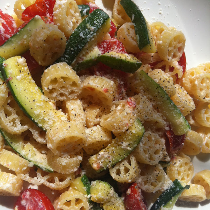 Creamy  a with Sauce  Zucchini, with yogurt pasta Lemon creamy  greek Pasta Yogurt Recipe recipe and Tomatoes,