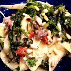 Pasta With Pancetta, Broccoli or Broccoli Rabe and Pine Nuts