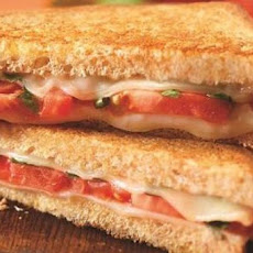 Grilled Cheese with Tomato, Peppers and Basil