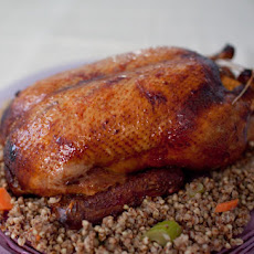 Tea Smoked Whole Duck with Plum Wine Sauce