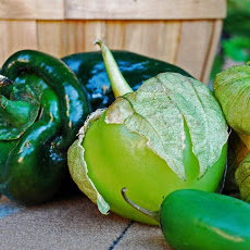 Monster Stuffed Poblano Peppers with Tomatillo Salsa