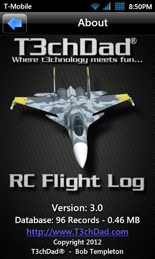T3chDad® RC Flight Log