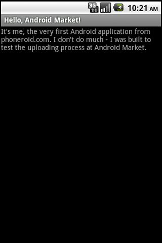 Hello Android Market