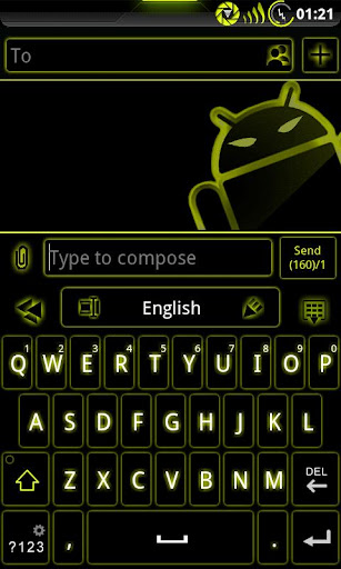 GOKeyboard Theme Glow Yellow