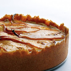 Maple Cheesecake with Roasted Pears