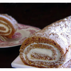 Pumpkin Cake Roll With Cream Cheese Filling