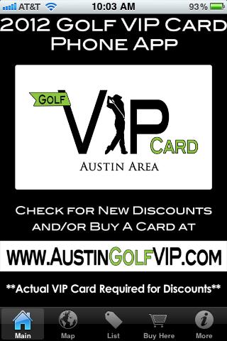 Golf VIP Card - Austin