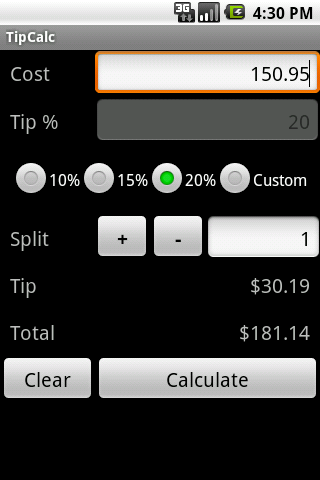 TipCalc - Tip Calculator