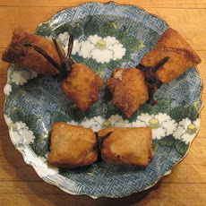 Crispy Firecrackers filled with Celery Crab Rangoon