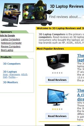 3D Laptop Reviews
