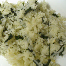 Garlicky Spinach Rice