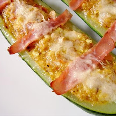 Ham Stuffed Squash or Zucchini Boats