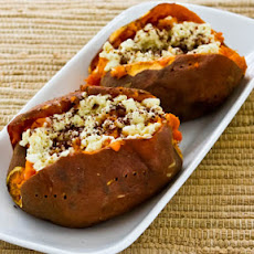 Recipe for Twice-Baked Sweet Potatoes with Feta and Sumac
