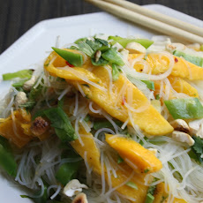 Rice Noodle Salad with Mango and Snow Peas