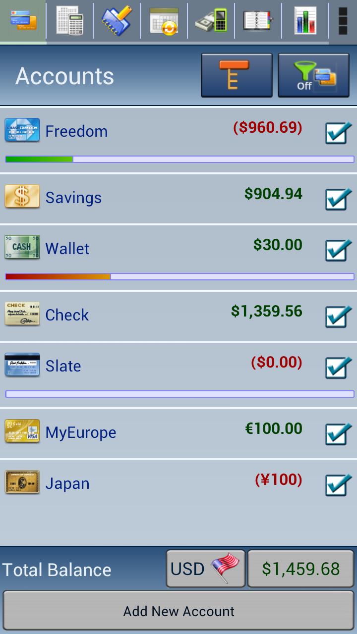 Android application Spensa Pro. Expense Tracker screenshort