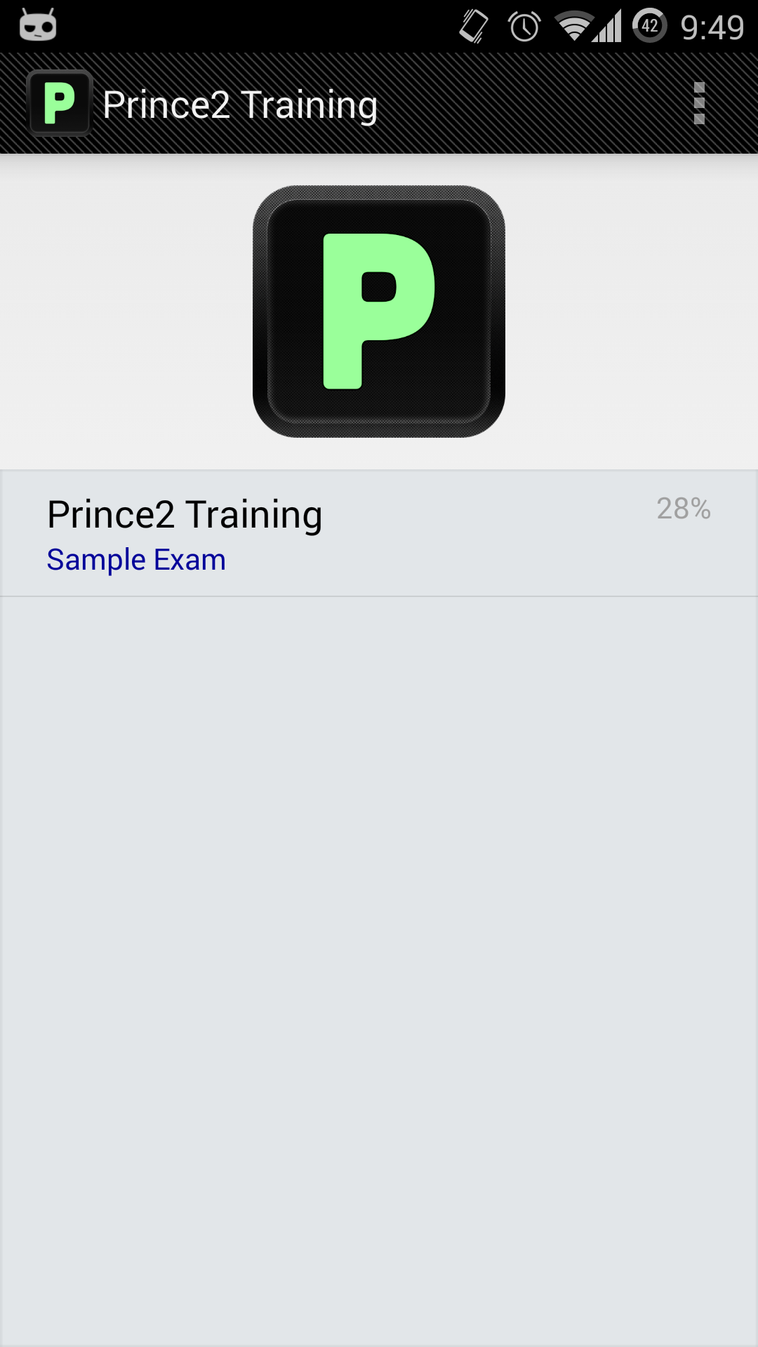 Android application PRINCE2 Sample Exams Pro screenshort