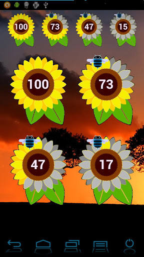 Sunflower Battery Meter Widget