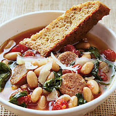 Hearty Italian Soup with Parmesan-Pepper Cornbread Biscotti