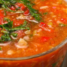 Gazpacho with Red and Yellow Tomatoes