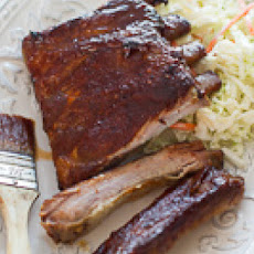 Bourbon-Maple Glazed Pork Ribs