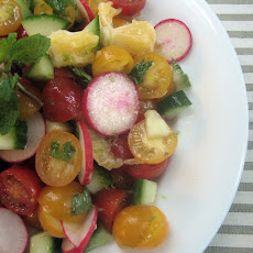 Meyer Lemon, Radish, Cucumber and Tomato Salad with Citrus Dressing