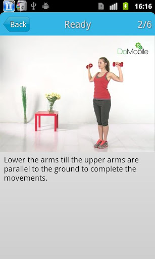 女性の腕のワークアウトFREE