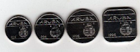 Monedas Serie De 4 Monedas De Aruba