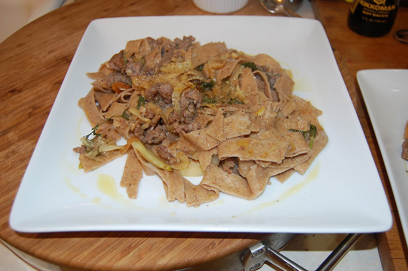 pasta con salchichas