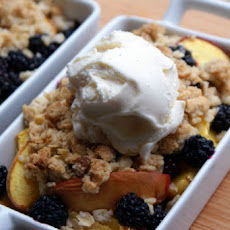Peach and Blackberry Crisp