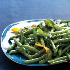 Asparagus and Green Beans with Chili-Orange Oil