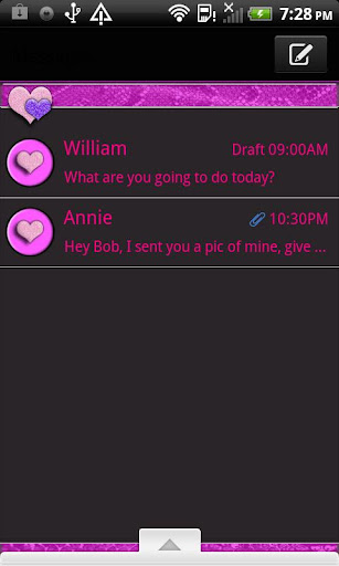 GO SMS THEME PinkSnake4U