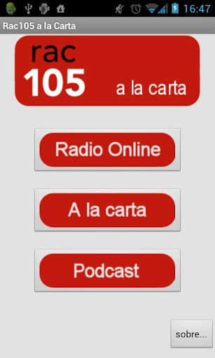 RAC105 a la carta