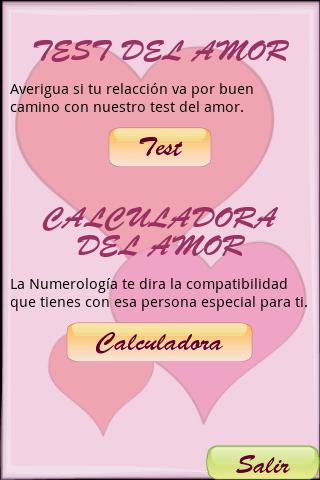 Test del amor y calculadora