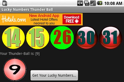 Lucky Numbers Thunder Ball