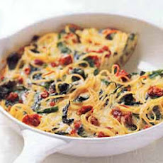 Spaghetti Pie with Broccoli Rabe