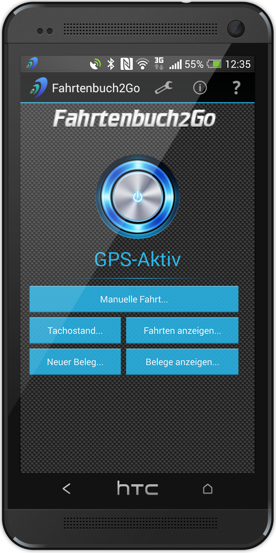 Android application Logbook2Go (Fahrtenbuch2Go) screenshort