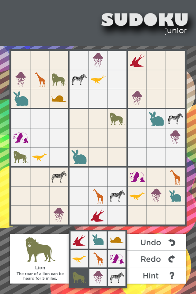 Android application Sudoku Junior screenshort