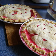Rhubarb-Raspberry-Apple Pie