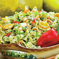 Pasta Salad with Herb Pesto and Peas
