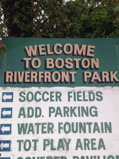 Boston Riverfront Park Sign