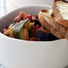 Ratatouille Stew with Goat Cheese Crisps