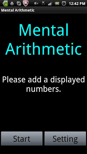 Mental Arithmetic