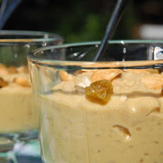 Mango, caramel and cardamom rice pudding (Aam payesh)