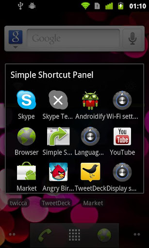 Simple Shortcut Panel