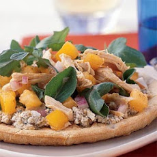 Walnut Pizza with Arugula and Yellow Tomatoes