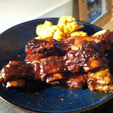 Oven-Braised Short Ribs in Spiced Rhubarb Wine Sauce