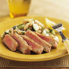 Tuna with White Bean-Cucumber Salad